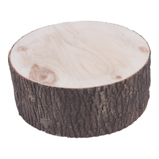 Tronc darbre Bois avec couvercle en mousse  Color: brun Size: H: 10cm X Ø25cm