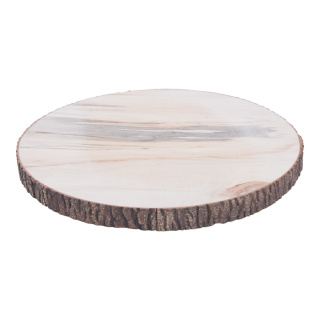 Baumscheibe Holz mit Schaumstoffüberzug     Groesse:H: 2,5cm, Ø30cm    Farbe:braun
