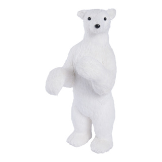 Ice bear standing styrofoam & wood fibre - Material:  - Color: white - Size: 57cm