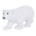 Eisbär, laufend Styropor und Holzfaser     Groesse:39x20cm    Farbe:weiß