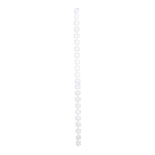 Schneeflockengirlande 24 Schneeflocken 8cm     Groesse:200cm    Farbe:weiß   Info: SCHWER ENTFLAMMBAR
