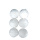 Boules de neige x6 polystyrène  Color: blanc scintillant Size: Ø 8cm