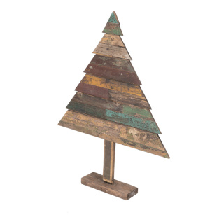 Wooden tree shape of fir tree - Material:  - Color: brown/natural - Size: 100x80cm