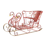 Metal sleigh  - Material:  - Color: red - Size: 105x40x58cm