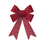 Bow with glitter front side covered with tinsel -...