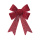 Bow with glitter front side covered with tinsel - Material: back side smooth made of plastic - Color: red - Size: 25x16x25cm