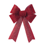 Bow with glitter front side covered with tinsel -...