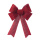 Schleife mit Glitter Vorderseite mit Tinselüberzug, Rückseite glatt, aus Kunststoff     Groesse:47x27x5cm    Farbe:rot