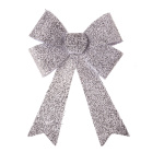 Bow with glitter front side covered with tinsel -...