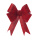 Bow with glitter front side covered with tinsel - Material: back side smooth made of plastic - Color: red - Size: 50x38x9cm