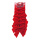 Nœud de velours avec 2 boucles 6x sur carte Color: rouge Size: 12x10cm