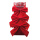 Nœud de velours avec 2 boucles 3x sur carte Color: rouge Size: 135x155cm