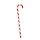 Zuckerstange mit Glimmer, mit Hänger, Kunststoff     Groesse:150cm    Farbe:rot/weiß