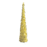 Pop-Up Tinsel-Baum mit Ständer Größe:150cm,  Farbe: gold