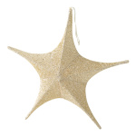 Textile star 5-pointed glittering foldable - Material:...