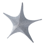 Textile star 5-pointed glittering foldable - Material:...