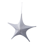 Textile star 5-pointed glittering foldable - Material:...