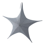 Textile star 5-pointed glittering foldable - Material:...