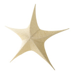 Textile star 5-pointed glittering foldable - Material:...