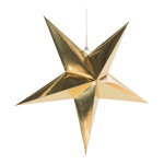 Folding star 5-pointed made of cardboard with hanger -...