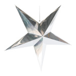 Folding star 5-pointed made of cardboard with hanger -...