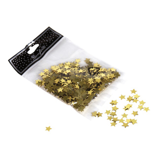 Foil stars for scattering 30 g in bag - Material:  - Color: gold - Size: 10mm