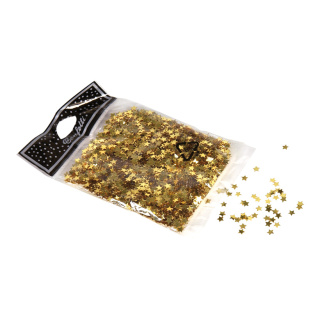 Foil stars for scattering 30 g in bag - Material:  - Color: gold - Size: 5mm
