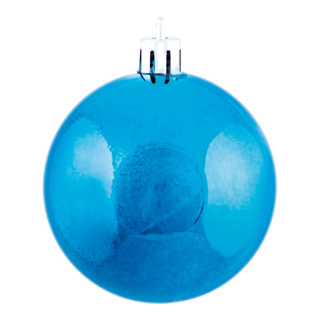 Boule de Noël bleu foncé brillant 12 pièces / blister  Color: bleu foncé Size: Ø 6cm