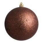 Weihnachtskugel, braun glitter  Abmessung: Ø 10cm