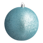 Weihnachtskugel-Kunststoff  Größe:Ø6cm,  Farbe: aqua glitter