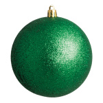 Boule de Noël vert avec gitter en plastique 12...