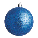 Weihnachtskugel, blau glitter      Groesse:Ø 8cm,...