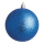 Boule de Noël bleu avec gitter en plastique 6 pièces / blister Color: bleu Size: Ø 8cm
