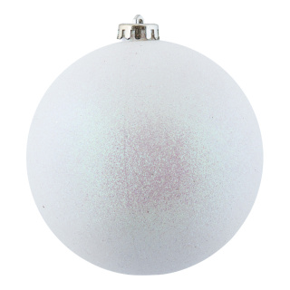 Boule de Noël nacre avec gitter en plastique  Color: nacre Size: Ø 14cm