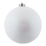 Boule de Noël blanc avec gitter en plastique  Color:...