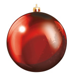 Weihnachtskugel-Kunststoff  Größe:Ø 6cm,  Farbe: rot