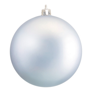 Christmas ball matt silver made of plastic - Material: flame retardent according to B1 - Color: matt silver - Size: Ø 10cm