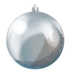 Boule de Noël argent en plastique ignifugé en...