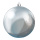Christmas ball silver made of plastic - Material: flame retardent according to B1 - Color: silver - Size: Ø 20cm