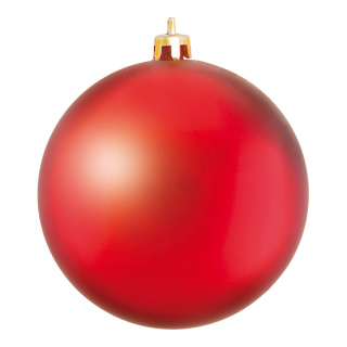Christmas ball matt red made of plastic - Material: flame retardent according to B1 - Color: matt red - Size: Ø 20cm