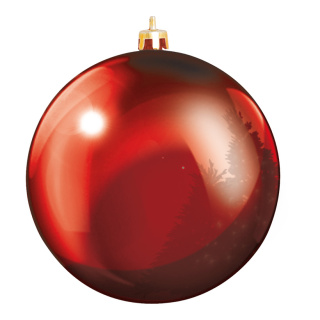Boule de Noël rouge en plastique ignifugé en B1 Color: rouge Size: Ø 25cm
