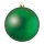 Boule de Noël vert mat 6 pièces / blister en plastique ignifugé en B1 Color: vert mat Size: Ø 8cm