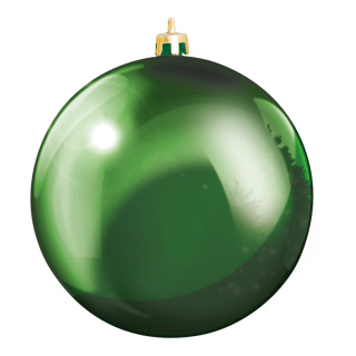 Christmas ball green made of plastic - Material: flame retardent according to B1 - Color: green - Size: Ø 10cm