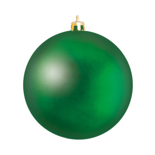 Christmas ball matt green made of plastic - Material: flame retardent according to B1 - Color: matt green - Size: Ø 10cm