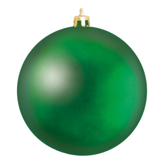 Christmas ball matt green made of plastic - Material: flame retardent according to B1 - Color: matt green - Size: Ø 14cm