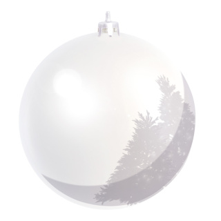 Christmas ball white made of plastic - Material: flame retardent according to B1 - Color: white - Size: Ø 20cm