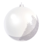 Christmas ball white made of plastic - Material: flame...