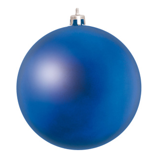 Christmas ball matt blue made of plastic - Material: flame retardent according to B1 - Color: matt blue - Size: Ø 25cm