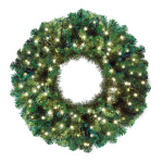 Noble fir wreath Deluxe with 270 tips 100 LEDs IP44 -...
