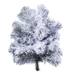 Noble fir twig 8 tips snowed - Material:  - Color: green/white - Size: 45cm